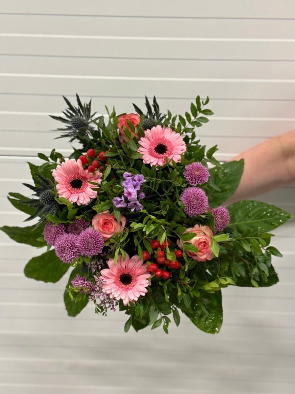 Klassiek boeket gerbera roze